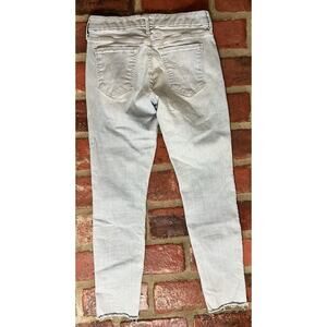 Mother Looker Ankle Fray Jeans Sweet Talk Me Light Wash Size 26